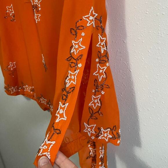 Vintage boho orange and white - Picture 3 of 6